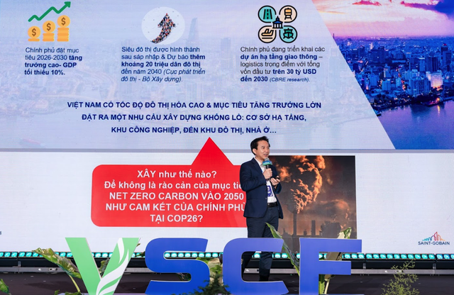 Ông Nguyễn Trường Hải - Tổng Giám đốc Saint-Gobain Việt Nam chia sẻ tại sự kiện