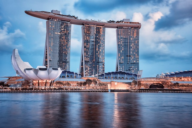 Quần thể “triệu đô” Marina Bay Sands. Ảnh Istock