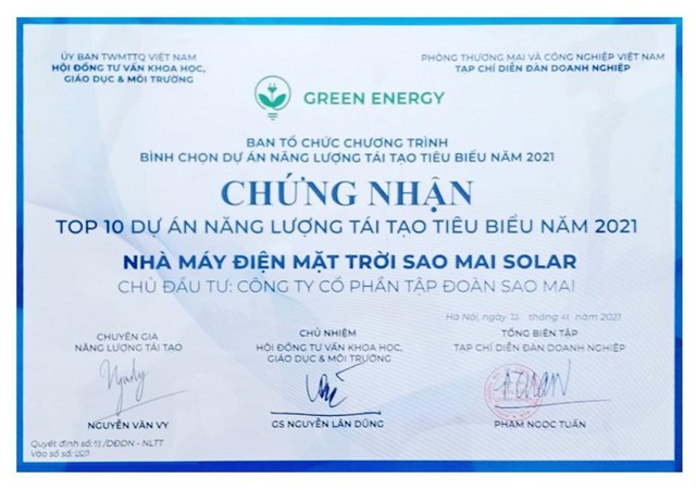 Nhà đầu tư năng lượng sạch được vinh danh xứng đáng. Nhà đầu tư năng lượng sạch được vinh danh xứng đáng.