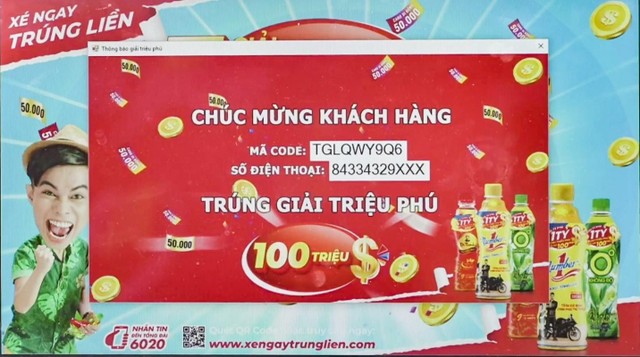 Chủ nhân của mã số may mắn trúng 100 triệu lần thứ 4 được xác định là anh P.T.K Chủ nhân của mã số may mắn trúng 100 triệu lần thứ 4 được xác định là anh P.T.K