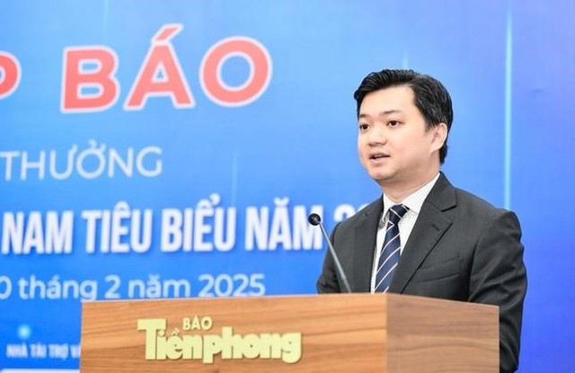 Bí thư Nguyễn Minh Triết phát biểu tại buổi công bố giải thưởng Gương mặt trẻ Việt Nam tiêu biểu năm 2024