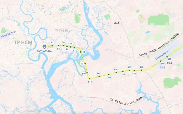 Bên cạnh Cao tốc TP.HCM - Long Thành - Dầu Giây, trong tương lai, cư dân TP. Thủ Đức còn có thể di chuyển đến sân bay Long Thành bằng tuyến đường sắt Thủ Thiêm - Long Thành. Ảnh: Vnexpress. Bên cạnh Cao tốc TP.HCM - Long Thành - Dầu Giây, trong tương lai, cư dân TP. Thủ Đức còn có thể di chuyển đến sân bay Long Thành bằng tuyến đường sắt Thủ Thiêm - Long Thành. Ảnh: Vnexpress.