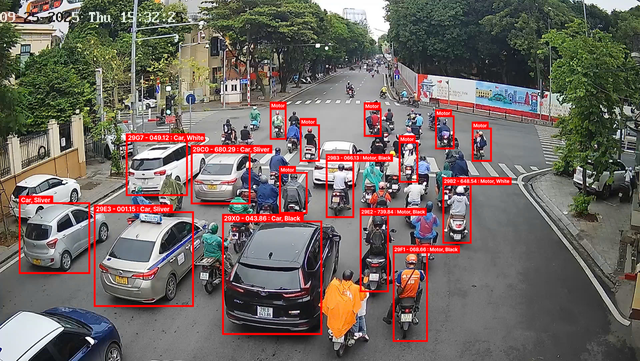 Camera AI của ELCOM đã được lắp đặt và triển khai trên nhiều tuyến đường nội đô và cao tốc tại Việt Nam. Ảnh: ELCOM