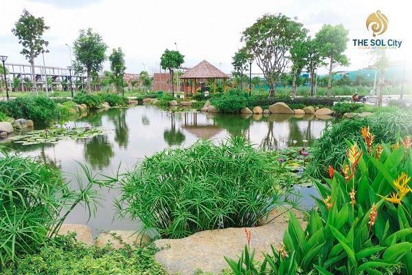 Không gian sống xanh, tách biệt với tiện ích đồng bộ khiến The Sol City hút nhà đầu tư