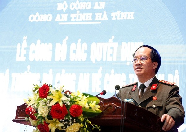 Bổ nhiệm Phó Tư lệnh Cảnh sát cơ động, Giám đốc Công an Hà Tĩnh ảnh 1 Bổ nhiệm Phó Tư lệnh Cảnh sát cơ động, Giám đốc Công an Hà Tĩnh ảnh 1