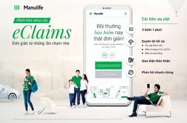 eClaims - giải pháp yêu cầu quyền lợi bảo hiểm đầu tiên tại thị trường Việt Nam.