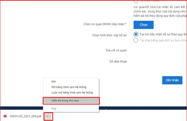 Màn hình thực hiện mở file mẫu đăng ký giúp cho việc kiểm tra rà soát lại nội dung đã kê khai. Màn hình thực hiện mở file mẫu đăng ký giúp cho việc kiểm tra rà soát lại nội dung đã kê khai.