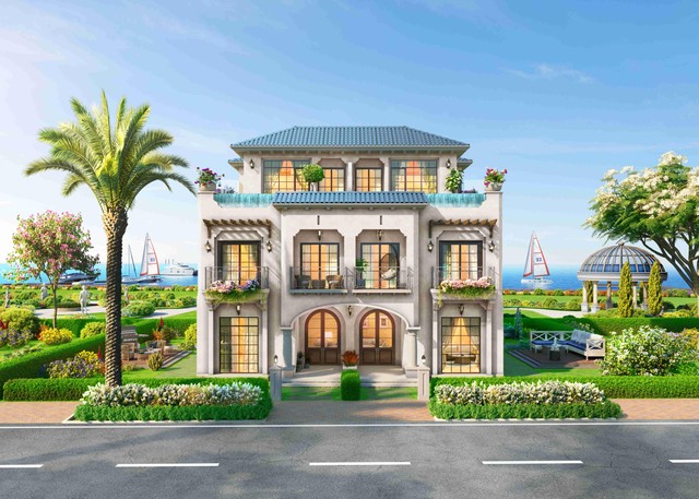 Phối cảnh biệt thự song lập công viên tại phân kỳ Habana Island, thuộc NovaWorld Ho Tram (Bà Rịa – Vũng Tàu).