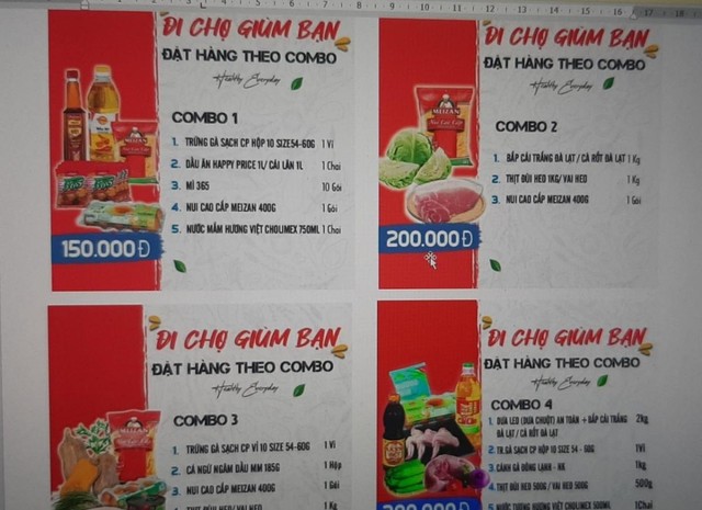 Bảng giá combo của siêu thị Mega Market. Bảng giá combo của siêu thị Mega Market.