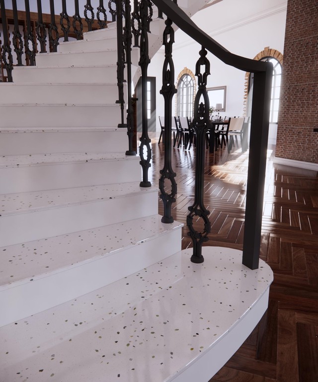 Cầu thang ốp lát đá Conslab thạch anh do Khang Minh sản xuất. Cầu thang ốp lát đá Conslab thạch anh do Khang Minh sản xuất.