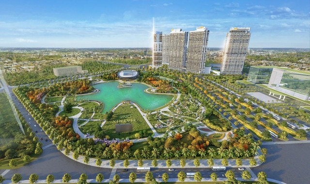 Đối diện The Matrix One là công viên 14 ha xanh mát. Đối diện The Matrix One là công viên 14 ha xanh mát.