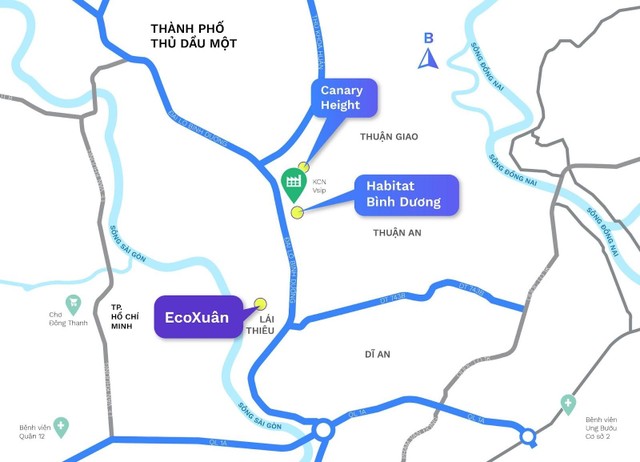 Bộ ba dự án phục vụ cho mục tiêu nhà ở cho chuyên gia Vsip và các doanh nghiệp lân cận.