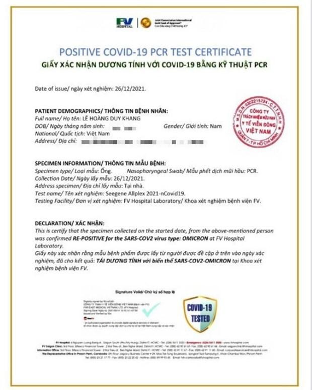 Thông tin giả mạo về người mắc biến thể Omicron được chia sẻ trên mạng.