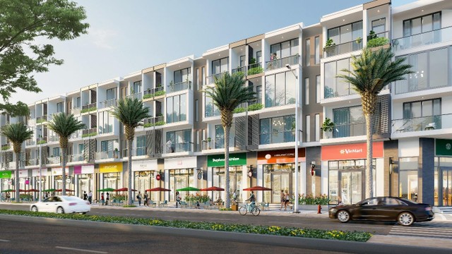 Nhà phố thương mại tại T&amp;T City Millennia có thiết kế hiện đại, sang trọng, đa công năng.