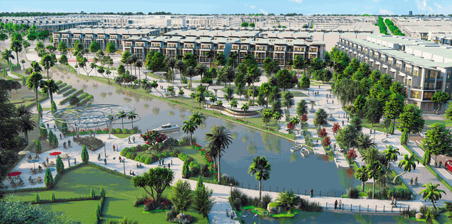 Dự án có quy mô gần 300 hecta tiếp giáp với hệ thống sông Rạch Dơi.