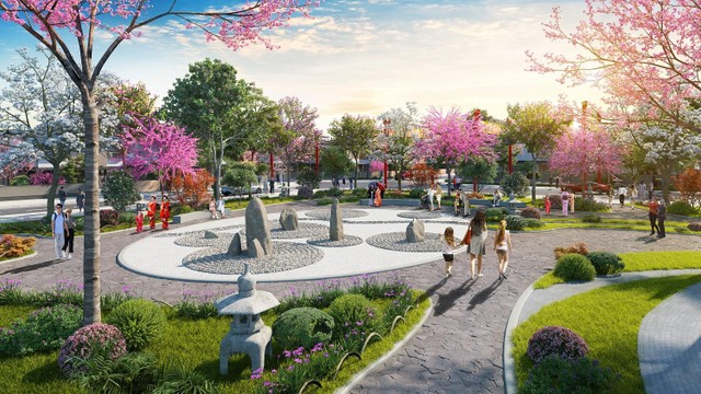 Hệ thống tiện ích hoàn chỉnh sẽ làm giàu trải nghiệm cho du khách khi đến phân khu Koto. Ảnh phối cảnh minh họa.