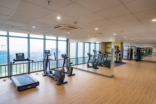 Phòng tập Gym đã được lắp đặt các trang thiết bị hiện đại và sở hữu tầm nhìn hướng ra công viên 14ha. Phòng tập Gym đã được lắp đặt các trang thiết bị hiện đại và sở hữu tầm nhìn hướng ra công viên 14ha.