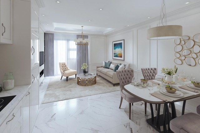 Phối cảnh căn hộ cao cấp T&amp;T Victoria.