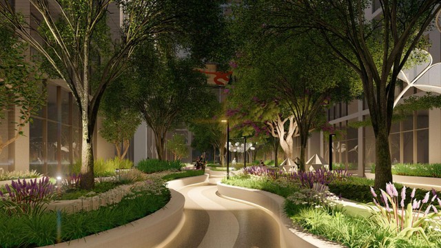 The Peak Garden sở hữu không gian sống xanh mát gần gũi thiên nhiên. The Peak Garden sở hữu không gian sống xanh mát gần gũi thiên nhiên.