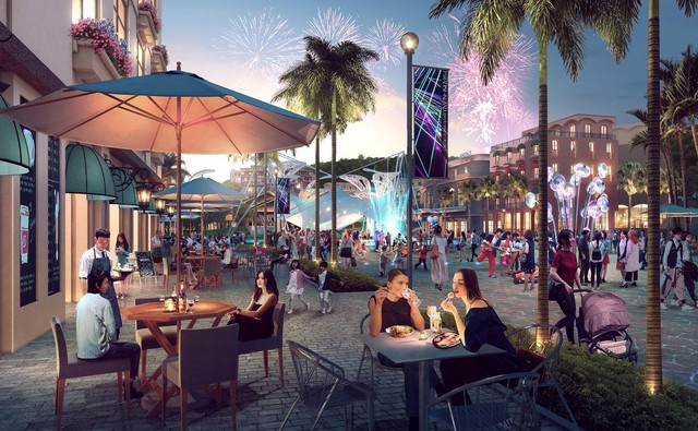 Phân khu sẽ là nơi tọa lạc của những tổ hợp dịch vụ all-in-one sáng đèn 24/7. Ảnh phối cảnh minh họa. Phân khu sẽ là nơi tọa lạc của những tổ hợp dịch vụ all-in-one sáng đèn 24/7. Ảnh phối cảnh minh họa.