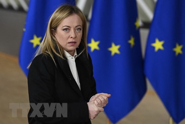 Thủ tướng Meloni đã bày tỏ sự thất vọng trước việc ECB sẵn sàng tiếp tục tăng lãi suất. (Ảnh: AFP/TTXVN)