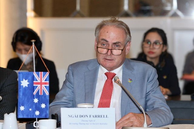 Bộ trưởng Don Farrell phát biểu tại Hội nghị.