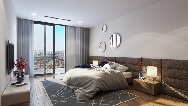 Hinode City sử dụng cửa kính Low-E giúp căn hộ thông thoáng và đón được nhiều ánh sáng tự nhiên. Ảnh HT. Hinode City sử dụng cửa kính Low-E giúp căn hộ thông thoáng và đón được nhiều ánh sáng tự nhiên. Ảnh HT.