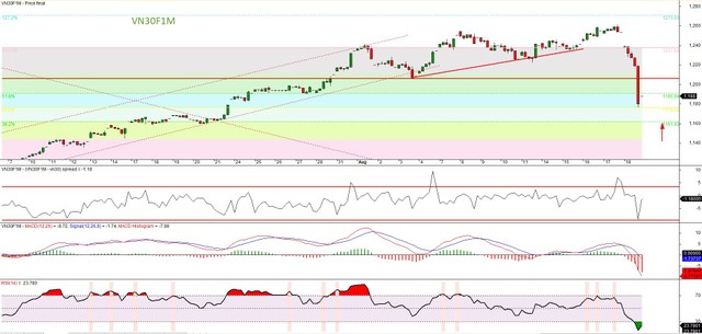 Đồ thị kỹ thuật hợp đồng VN30F1M.