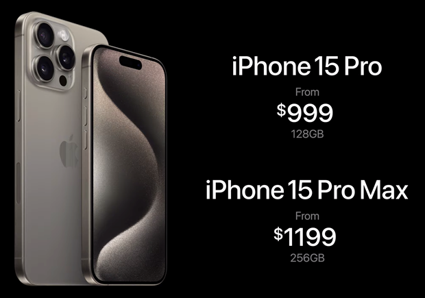 Mức giá bộ đôi iPhone 15 và iPhone 15 Pro Max.