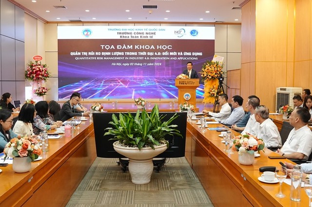 Buổi tạo đàm khoa học “Quản trị rủi ro định lượng trong thời đại 4.0” của Đại học Kinh tế Quốc dân.