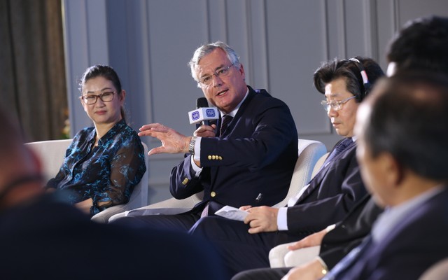 Ông Nicolas Audier, Chủ tịch EuroCham trao đổi tại phiên thảo luận thứ hai - Ảnh: Lê Toàn. Ông Nicolas Audier, Chủ tịch EuroCham trao đổi tại phiên thảo luận thứ hai - Ảnh: Lê Toàn.