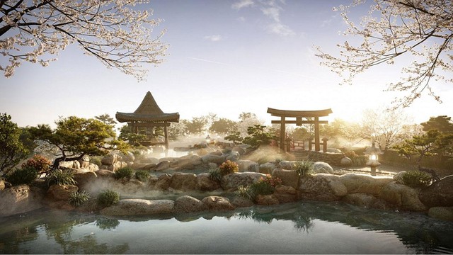 Phối cảnh khu khoáng nóng tại gia của dự án Swanlake Residences. Phối cảnh khu khoáng nóng tại gia của dự án Swanlake Residences.