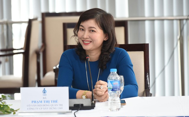 Bà Phạm Thị Thế, Cố vấn Hội đồng quản trị CTCP Xây dựng 1369 chia sẻ tại Tọa đàm. Ảnh: Dũng Minh Bà Phạm Thị Thế, Cố vấn Hội đồng quản trị CTCP Xây dựng 1369 chia sẻ tại Tọa đàm. Ảnh: Dũng Minh