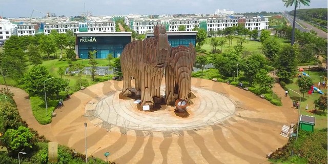 Thực tế dự án EcoCity Premia nhìn từ trên cao.