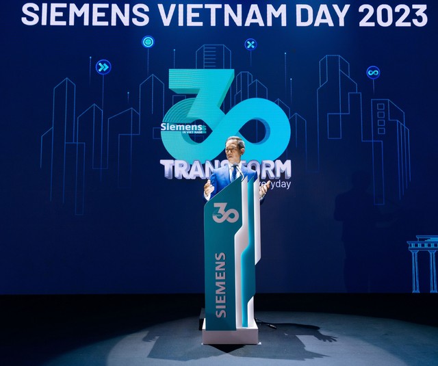 TS. Phạm Thái Lai, Chủ tịch kiêm Tổng giám đốc Siemens Đông Nam Á và Việt Nam phát biểu tại sự kiện