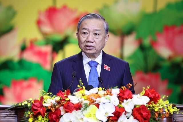 Tổng Bí thư Tô Lâm phát biểu chỉ đạo Đại hội. Ảnh: VG