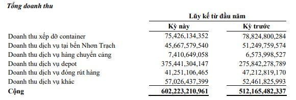 Cơ cấu doanh thu của TCL trong 6 tháng đầu năm 2021