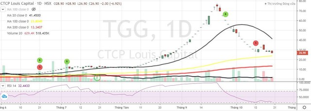 Cổ phiếu TGG liên tục giảm sàn từ 22/9 tới nay