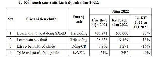 Kế hoạch kinh doanh năm 2022 của C32 Kế hoạch kinh doanh năm 2022 của C32