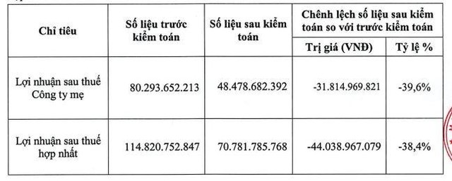 Lợi nhuận FCN giảm sau kiểm toán năm 2021