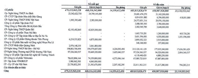 Danh mục đầu tư của chứng khoán của NDN tính tới 31/3/2022. Danh mục đầu tư của chứng khoán của NDN tính tới 31/3/2022.