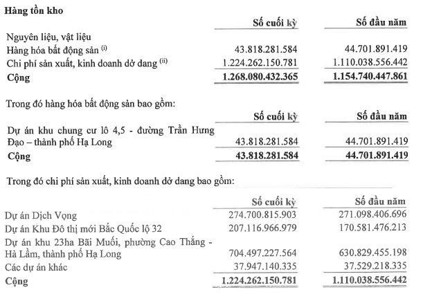 Cơ cấu tồn kho của NTL tính tới 30/6/2022. Cơ cấu tồn kho của NTL tính tới 30/6/2022.