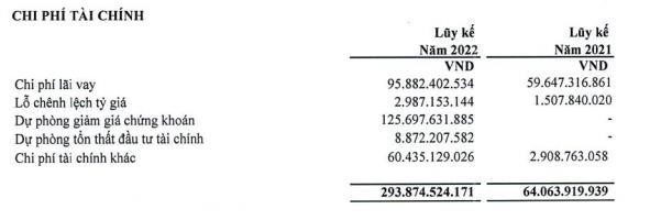 Cơ cấu chi phí tài chính trong 9 tháng đầu năm 2022. Cơ cấu chi phí tài chính trong 9 tháng đầu năm 2022.