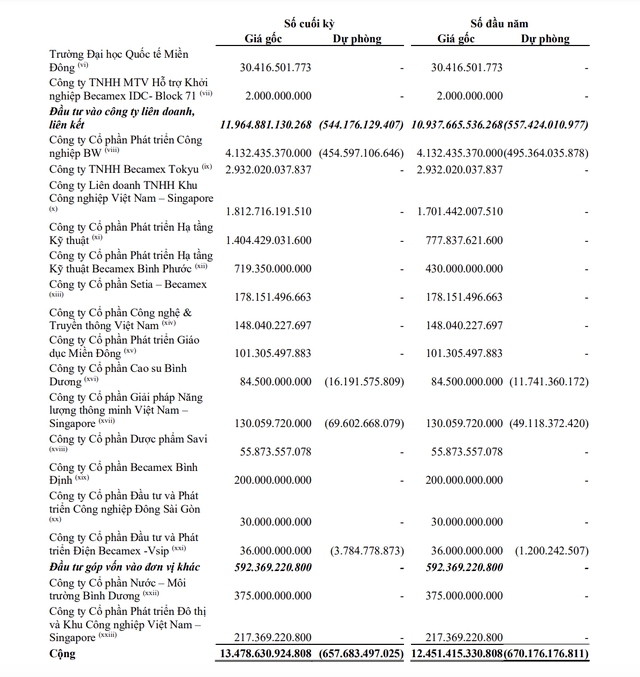 Becamex IDC đang trích lập lập 454,6 tỷ đồng khi đầu tư vào BW Industrial