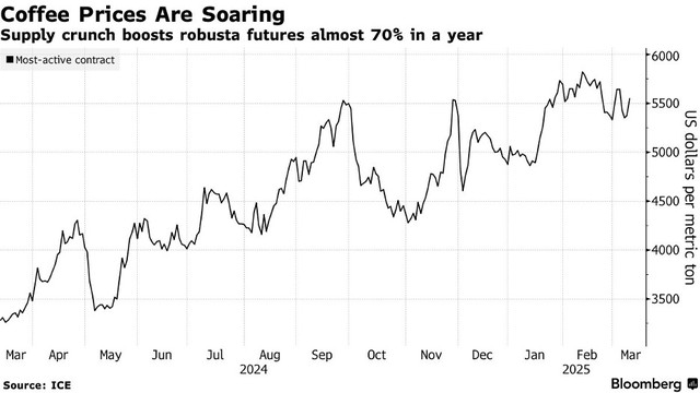 Hợp đồng tương lai cà phê robusta Hợp đồng tương lai cà phê robusta