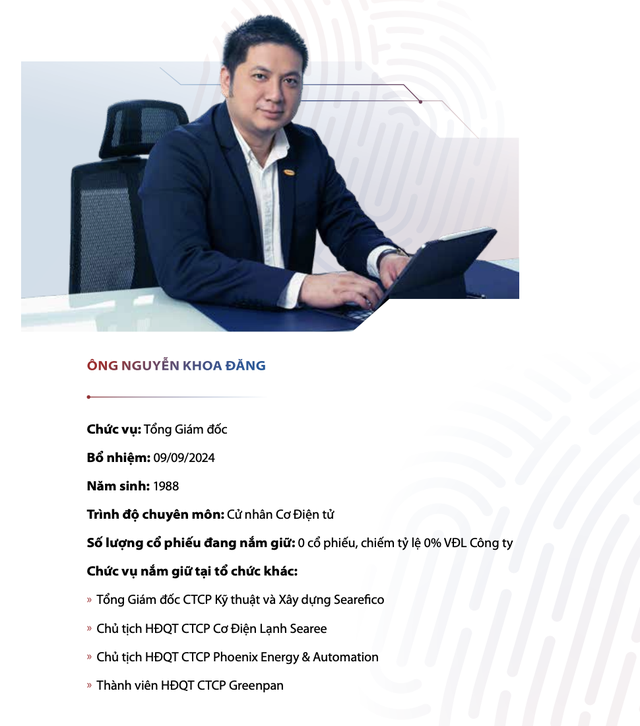 Ông Đăng được bổ nhiệm vị trí Tổng giám đốc từ ngày 9/9/2024. Ông Đăng được bổ nhiệm vị trí Tổng giám đốc từ ngày 9/9/2024.