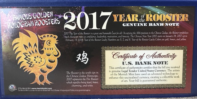 Hơn nửa triệu đồng 1 tờ 2 USD in hình con gà lì xì Tết Đinh Dậu ảnh 3