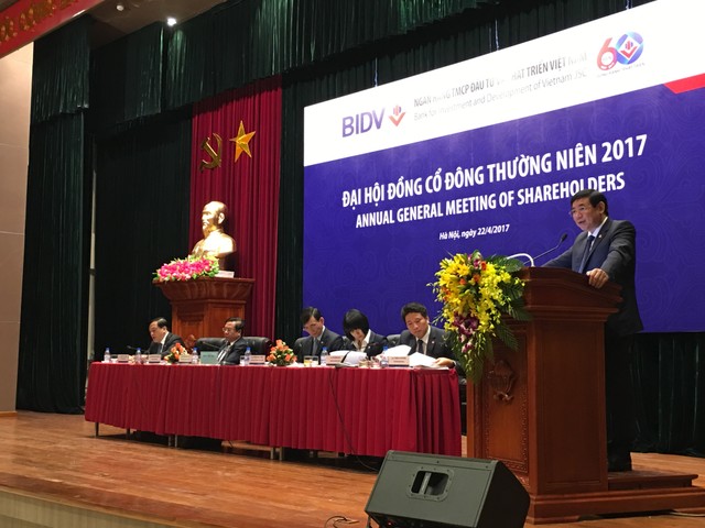 BIDV đặt kế hoạch cổ tức 2017 là 7%, không đổi so với 2016 ảnh 1