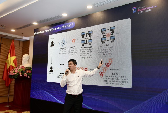 Ông Phan Đức Trung, Phó Chủ tịch Thường trực VBA trình bày tại Hội thảo Ông Phan Đức Trung, Phó Chủ tịch Thường trực VBA trình bày tại Hội thảo