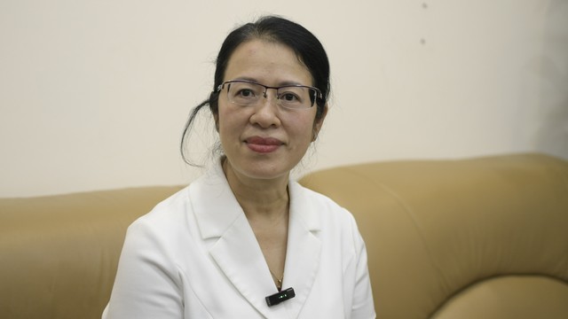 Bà Nguyễn Thị Phượng, Phó Tổng Giám đốc Agribank chia sẻ với báo chí chiều nay